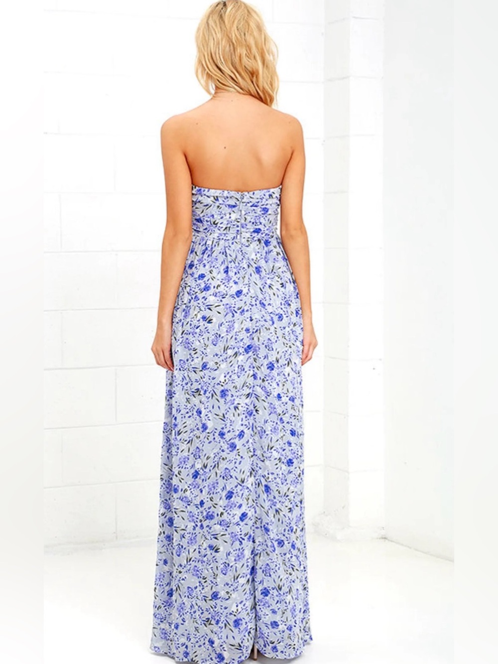 NEW! Lulu's Strapless Floral Maxi Dress - Picture 5 of 10